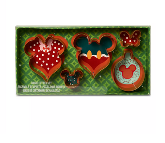 Disney Classics Christmas Mickey Minnie Ornament Bulb Icon Bow Cookie Cutter New