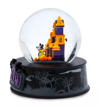 Disney Parks Halloween 2024 Mickey Mouse and Pluto Snowglobe New With Tag