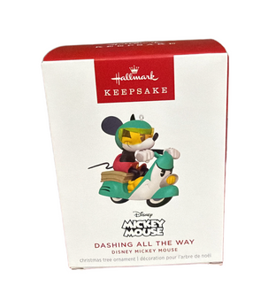 Hallmark Disney Mickey Mouse Dashing All the Way Christmas Ornament New W Box