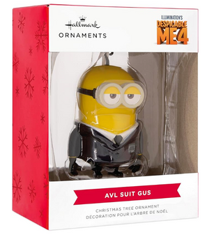 Hallmark Minion Despicable Me 4 AVL Suit Gus Christmas Ornament New with Box
