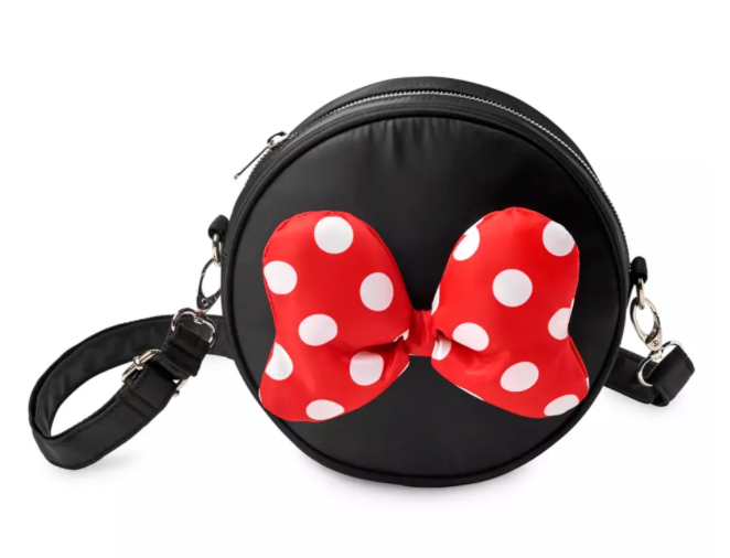 Disney Parks Minnie Mouse Bow Dots Black Crossbody Bag New With Tag