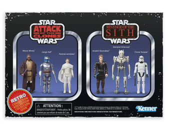 Disney Parks Star Wars Retro Collection Action Figure Set Episode II and III New