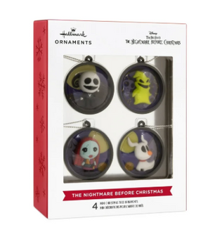 Hallmark Disney Nightmare Before Christmas Scenes Mini Ornament Set New With Box