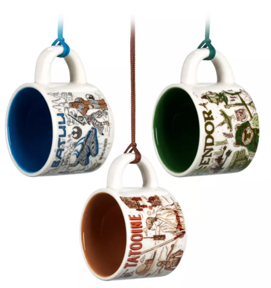 Disney Tatooine Endor Batuu Starbucks Mug Ornament Set Been There Star Wars New