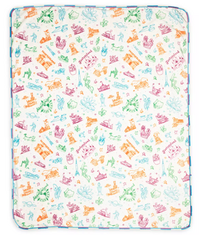 Disney Parks Vintage Maps Throw Blanket New With Tag