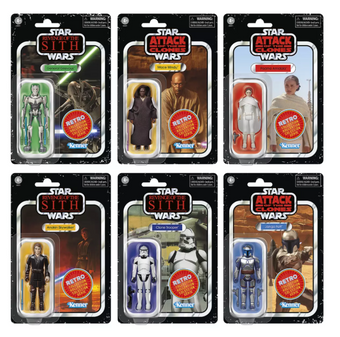 Disney Parks Star Wars Retro Collection Action Figure Set Episode II and III New