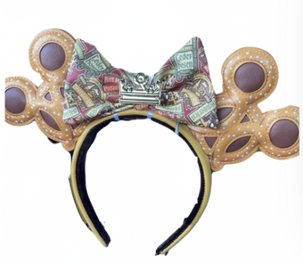 Disney Parks Epcot Loungefly Pretzel Ears Minnie Mouse Headband New With Tag