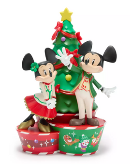 Disney Parks Mickey Mouse Minnie Holiday Christmas Statue Signature Figurine
