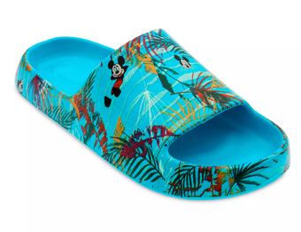 Disney Parks Mickey Mouse Summer Blue Slides for Adults M10/W12 New With Tag
