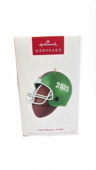 Hallmark 2025 Keepsake Football Star Christmas Ornament New with Box