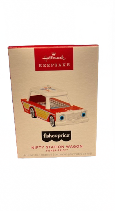 Hallmark 2024 Keepsake Fisher-Price Nifty Station Wagon Christmas Ornament New