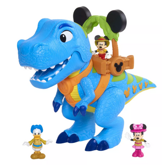 Disney Junior Mickey Minnie Donald Roarin Safari Dino Toy Set New with Box