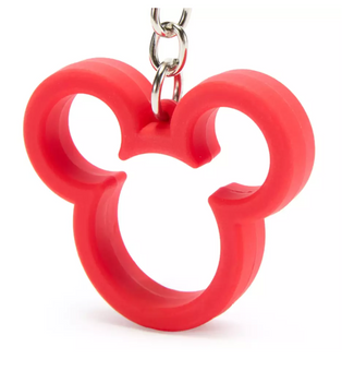 Disney Parks MiCkey Mouse Icon Silicone Keychain Bag Charm New