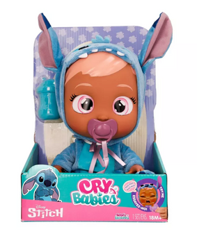 Cry Babies Disney Nurturing Baby Doll Stitch, Dressed Up Toy New with Tag