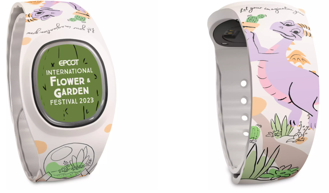 Disney Parks EPCOT Flower and Garden 2023 Figment MagicBand+ New with Tag