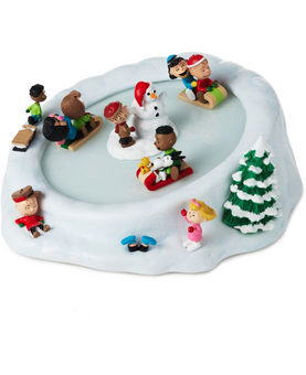 Hallmark Peanuts Gang Sledding Musical Tabletop Figurine With Motion New w Box