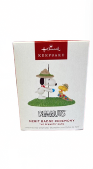 Hallmark Keepsake 2025 The Peanuts Merit Badge Ceremony Christmas Ornament New