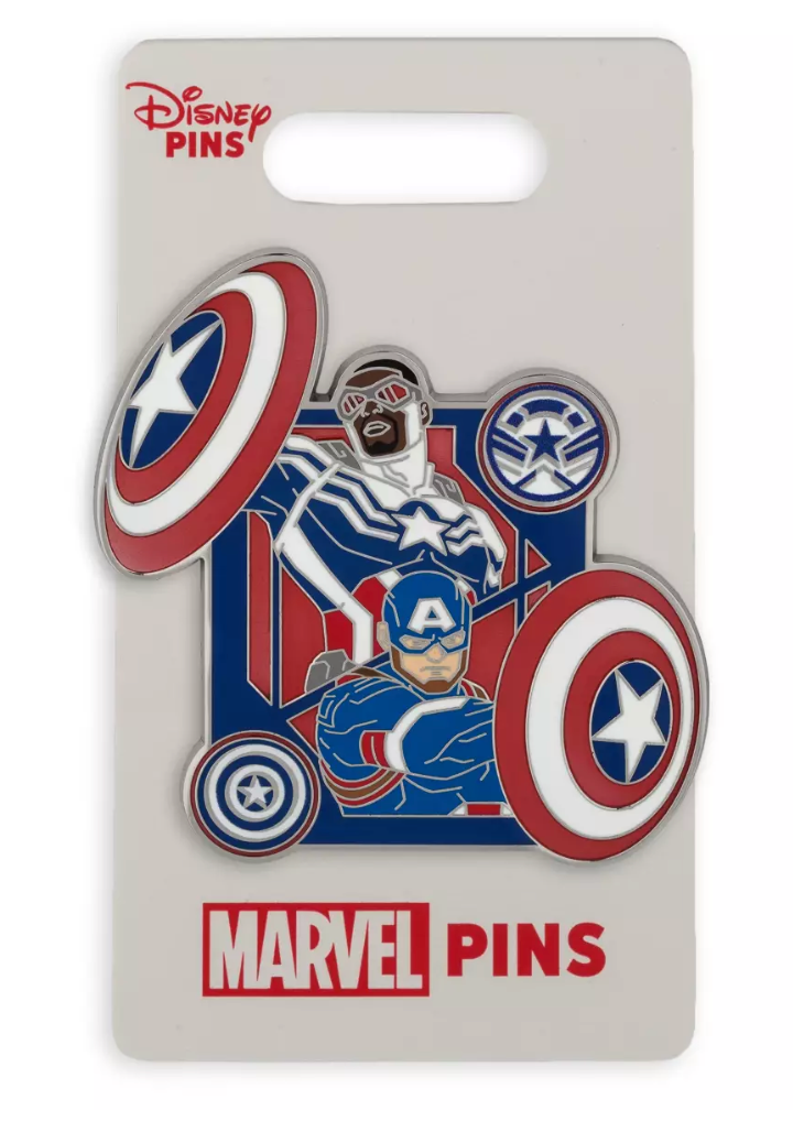 Disney Parks Marvel Captain America Pin Sam Wilson and John Walker New with Card