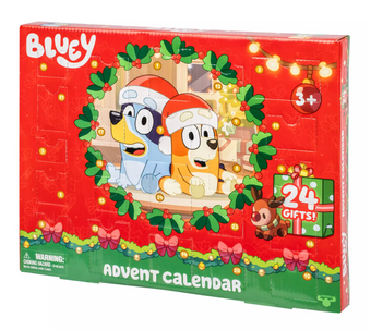 Disney Bluey Advent Calendar 4 Mini Figures Bluey Bingo Muffin Socks New