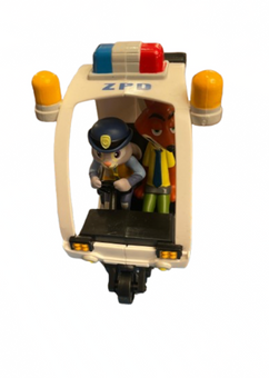 Disney Parks Zootopia Judy Hopps and Nick Wilde Cart Vehicle Pull Back Toy New