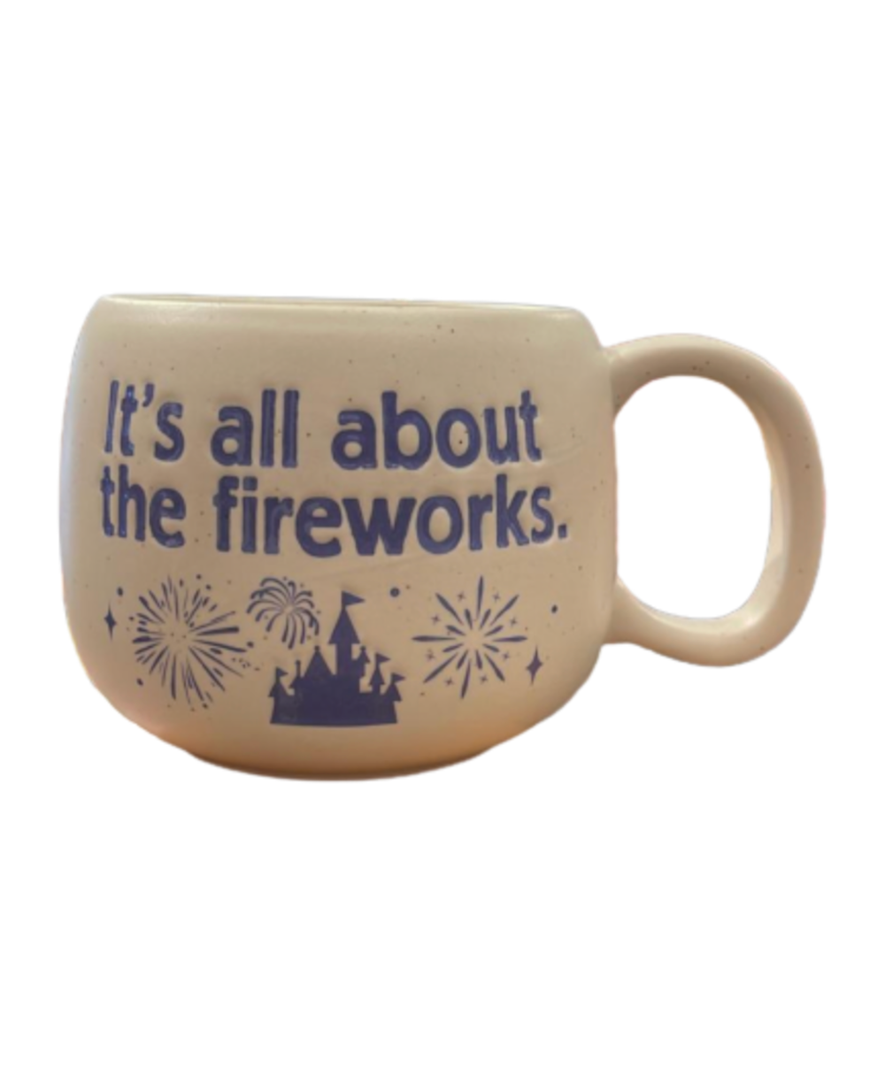 Disney Parks Cinderella Castle It's All About the Fireworks 18oz Coffee Mug New