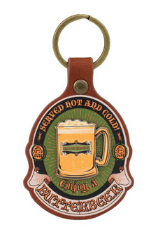 Universal Studios Wizarding Harry Potter Butterbeer Faux Leather Keychain New
