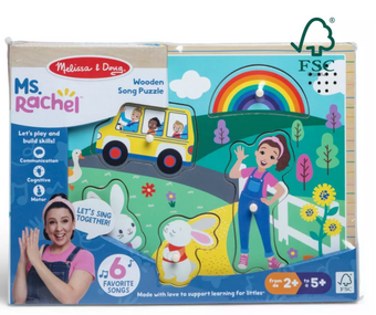 Melissa & Doug Ms. Rachel Song 6pc Puzzle Toy New
