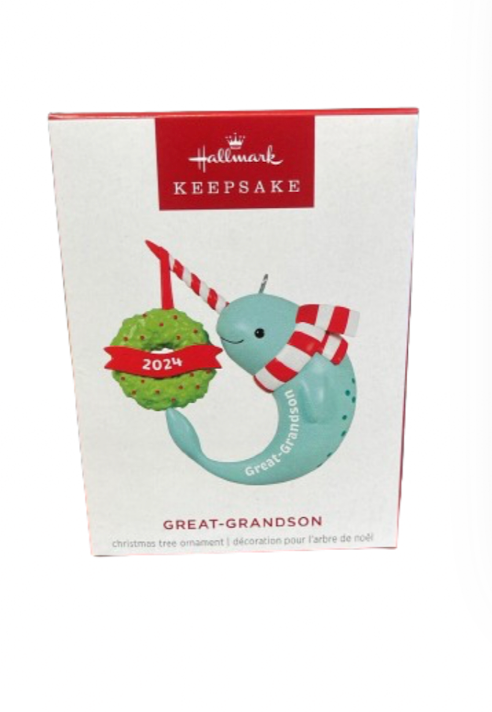Hallmark 2024 Keepsake Great-Grandson Narwhal Christmas Ornament New with Box