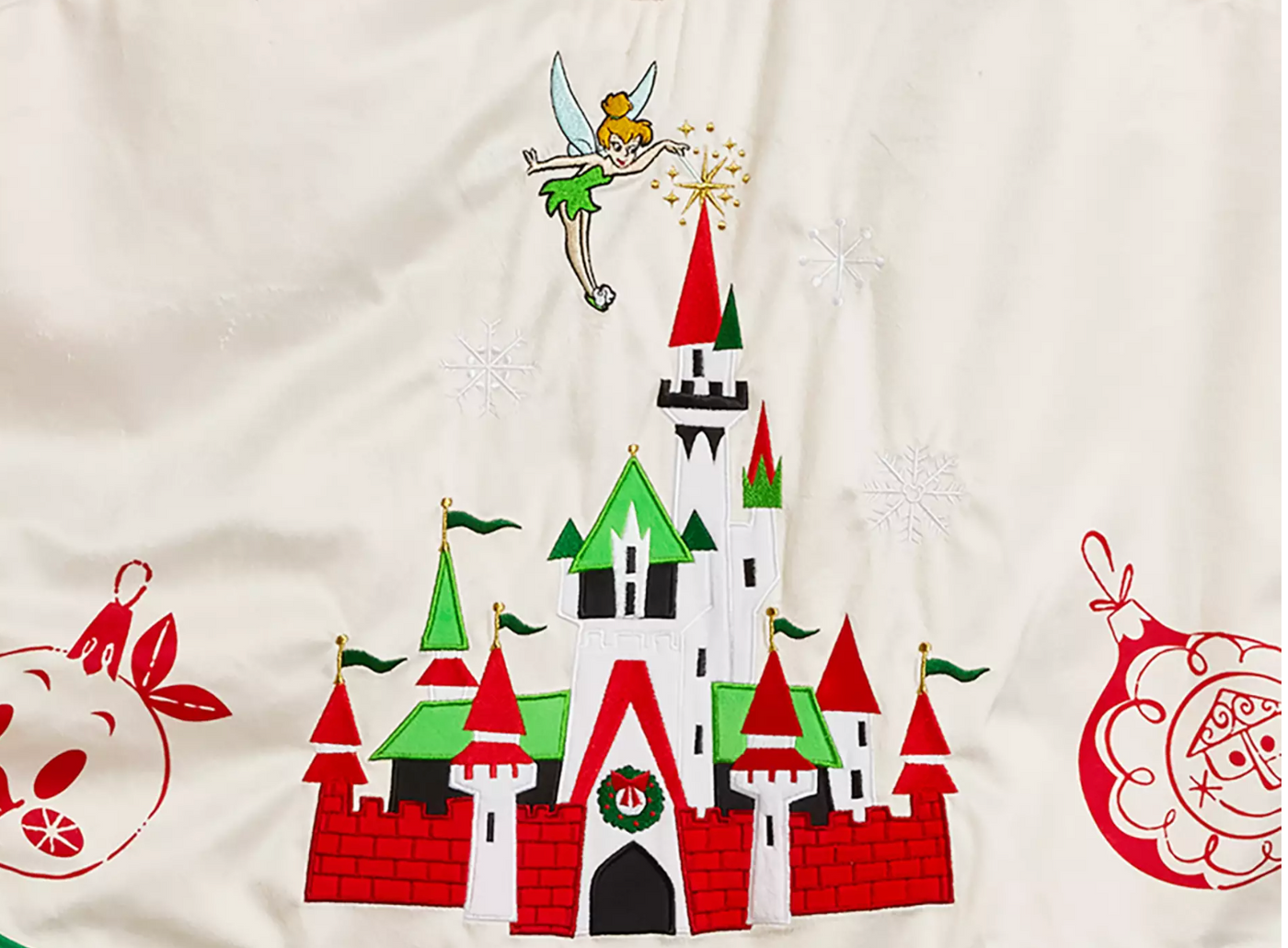 Disney Parks Tinker Bell and Fantasyland Castle Holiday Tree Skirt New