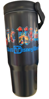 Disney Parks WDW Magic Kingdom Character Letters Travel Tumbler New With Tag