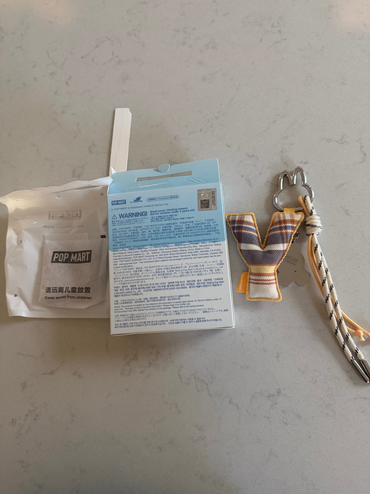 Pop Mart Labubu The Monsters Pin for Love Letter Pendant Y Keychain USA New