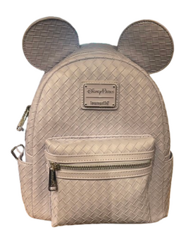 Disney Parks Loungefly Mini Backpack Spring Lilac Woven Mickey Mouse New W Tag