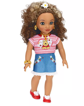 Disney ILY 4EVER 18" Winnie the Pooh Inspired Doll Brunette Hair/Brown Eyes New