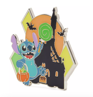 Disney Parks Halloween Stitch Happy Halloween Glows in the Dark Pin New w Card
