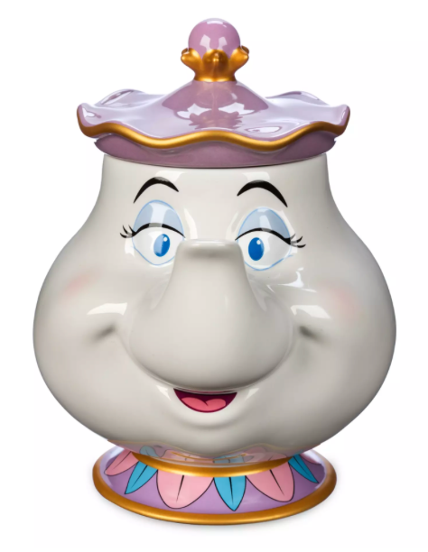 Disney Parks Mrs. Potts Sculpted Mug with Lid Beauty and the Beast New With Tag