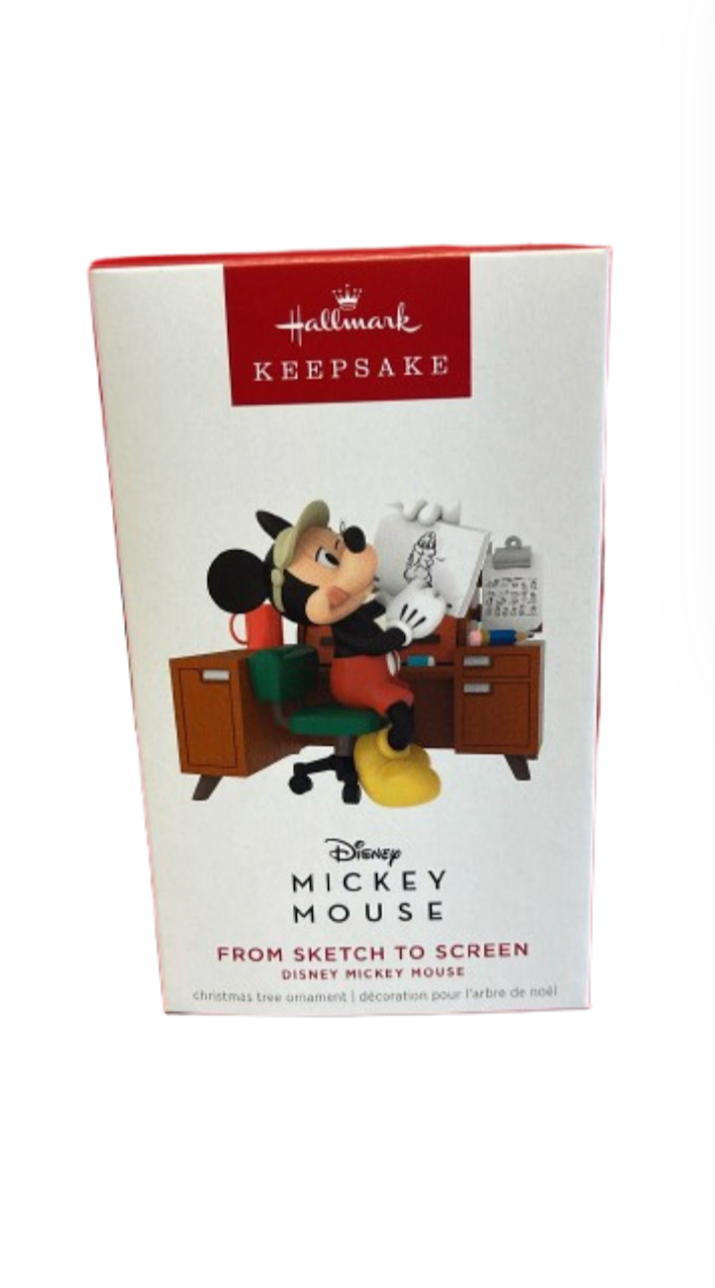 Hallmark Keepsake 2025 Mickey From Sketch to Screen Christmas Ornament New w Box