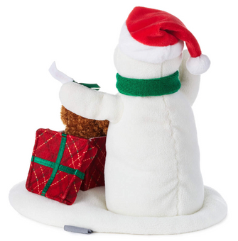 Hallmark Wrapped in Joy Singing Snowman Plush With Motion, 10" New With Tag