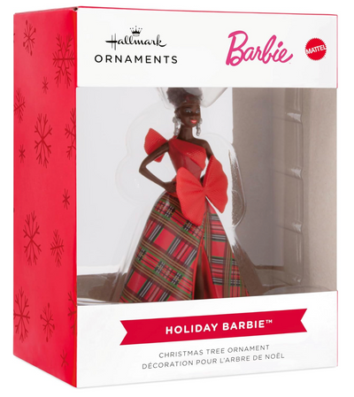 Hallmark Holiday African American Barbie 2024 Christmas Ornament New With Box
