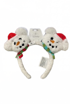 Disney Parks Mickey Santa Snowman Holiday Ear Headband for Adults New with Tag