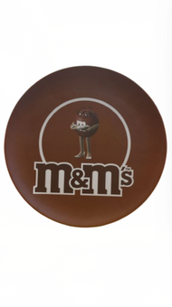M&M's World Brown Silhouette Character Melamine Satin Finish Plate New