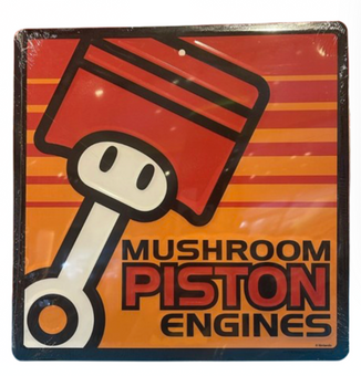 Universal Studios SUPER NINTENDO WORLD Mushroom Piston Engines Sign New W Tag