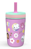 Zak Designs 12 fl oz Stainless Steel Gabbys Dollhouse Straw Tumbler New With Tag