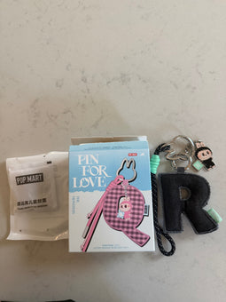 Pop Mart Labubu The Monsters Pin for Love Letter Pendant R Keychain USA New