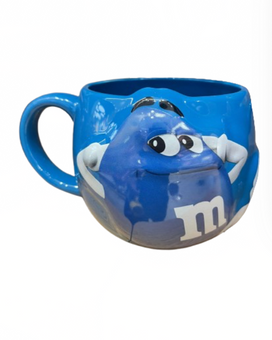 M&M's World Blue Character 3D Sculpted Coffee 18oz Mug New