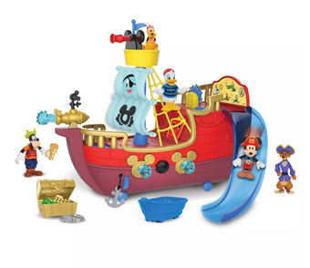 Disney Junior Mickey Mouse Funhouse Treasure Adventure Pirate Ship New with Box