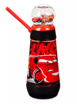Disney Parks Lightning McQueen Snowglobe Tumbler with Straw – Cars New With Tag