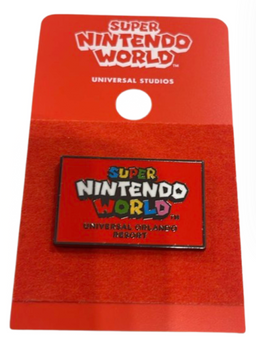 Universal Studios Super Nintendo World Resort Red Logo Pin New With Tag