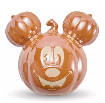 Disney Parks Mickey Jack-o'-Lantern Stoneware Halloween Candy Bowl New