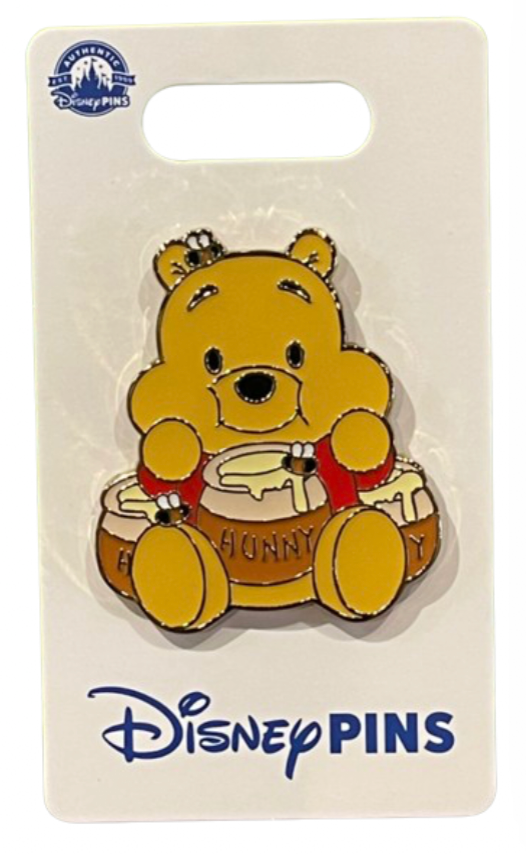 Disney Parks Winnie The Pooh Eating Hunny Pin New With Card