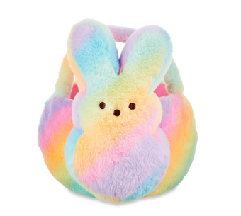 Peeps Bunny Rainbow Jumbo Easter Basket Plush New with Tag
